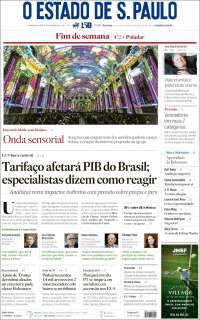 Portada de O Estado de São Paulo (Brasil)