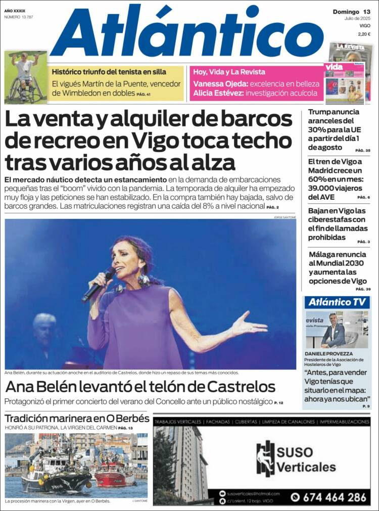 Portada de Atlántico Diario (España)