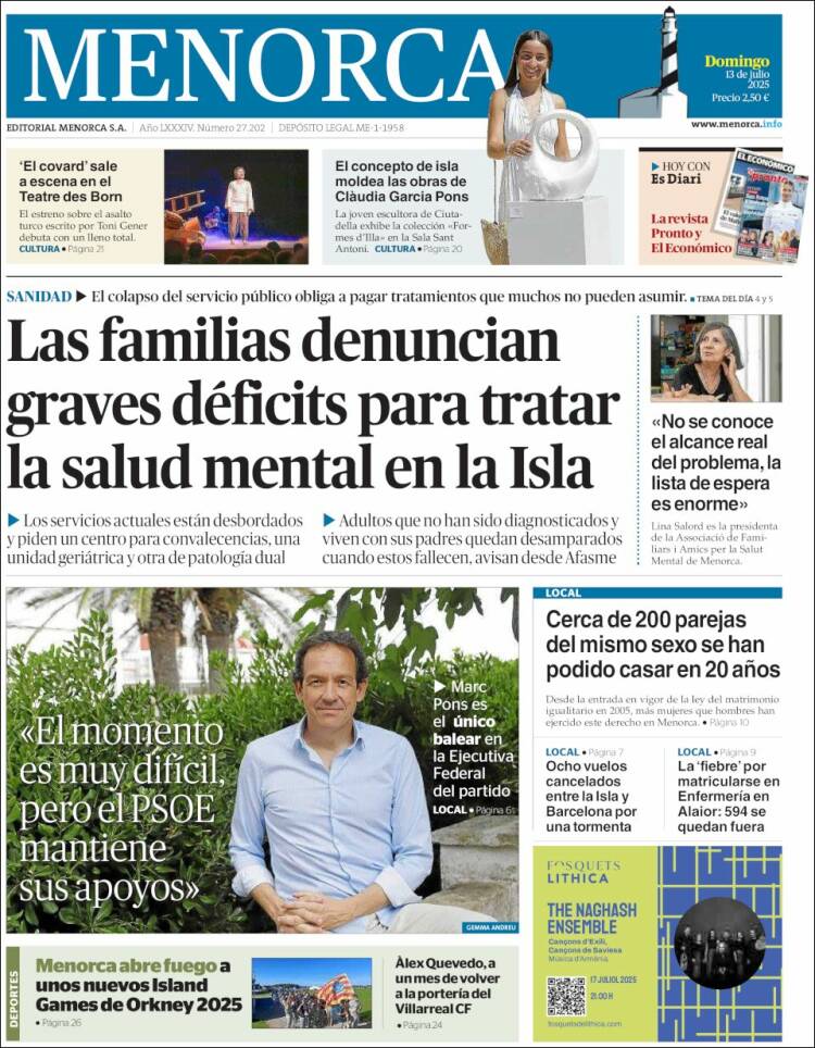 Portada de Menorca - Diario Insular (España)