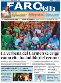 Portada de El Faro de Melilla (Spain)