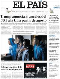 Portada de El País (Espagne)