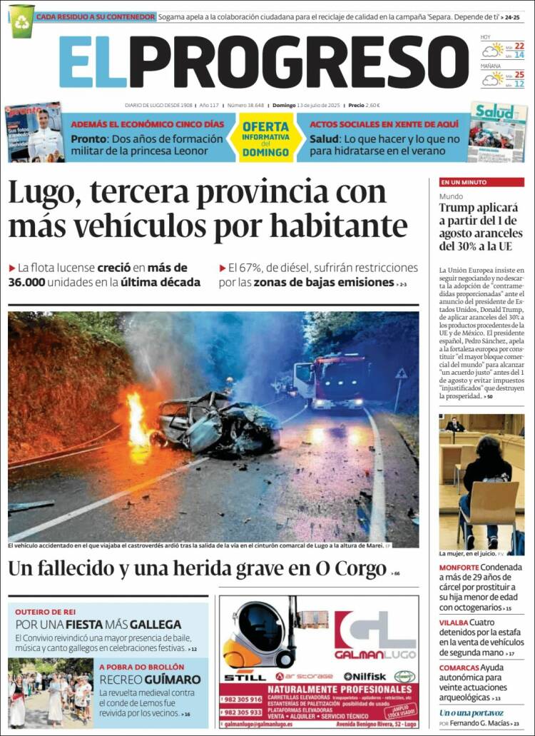Portada de El Progreso (España)
