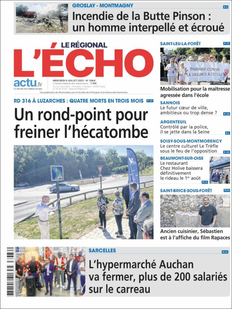 Portada de L'Echo de la Haute-Vienne (France)