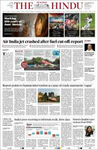 Portada de The Hindu (India)