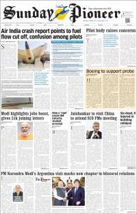 Portada de The Pioneer (India)