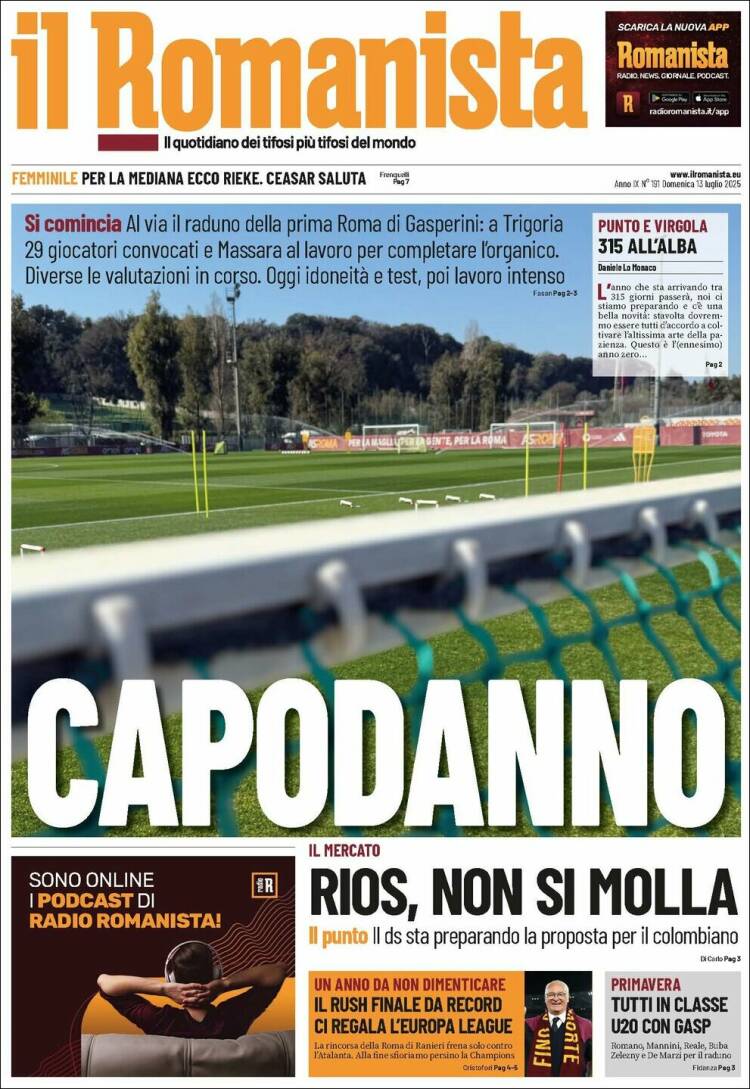 Portada de Romanista (Italy)