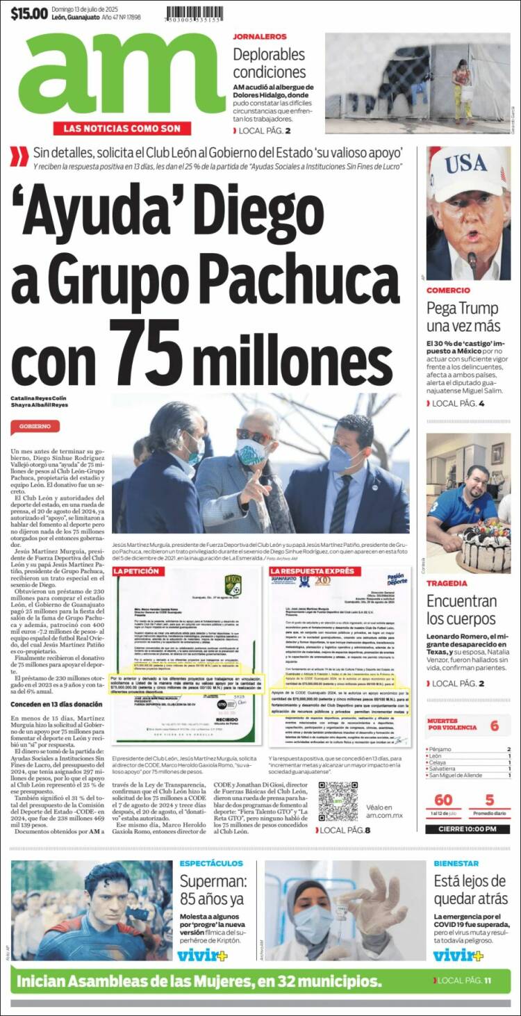 Portada de Al Día A.M. (México)