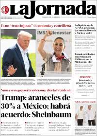 Portada de La Jornada (México)