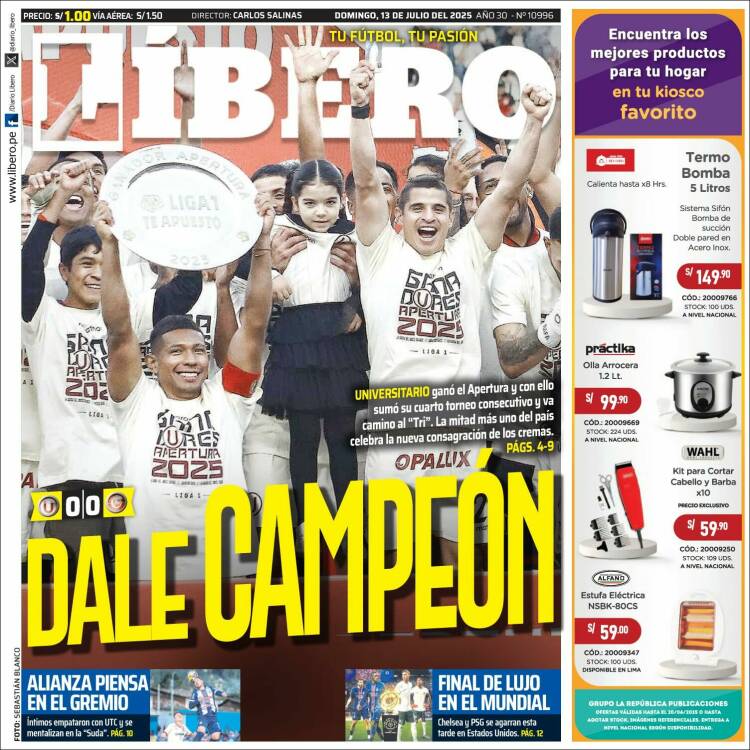 Portada de Líbero (Peru)