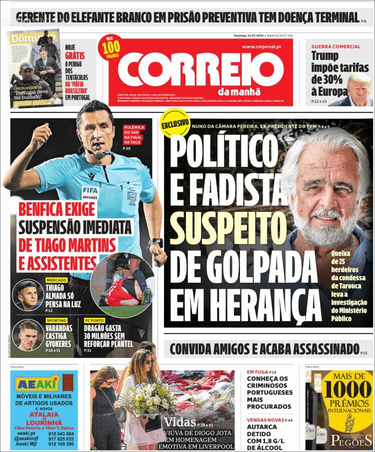 Portada de Correio da Manhã (Portugal)