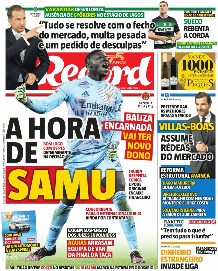 Portada de Record (Portugal)