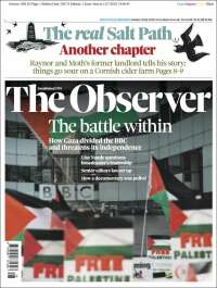 Portada de The Observer (Royaume-Uni)