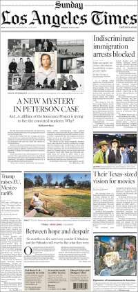 Portada de Los Angeles Times (USA)