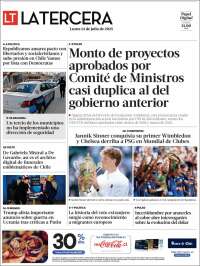 Portada de La Tercera (Chili)