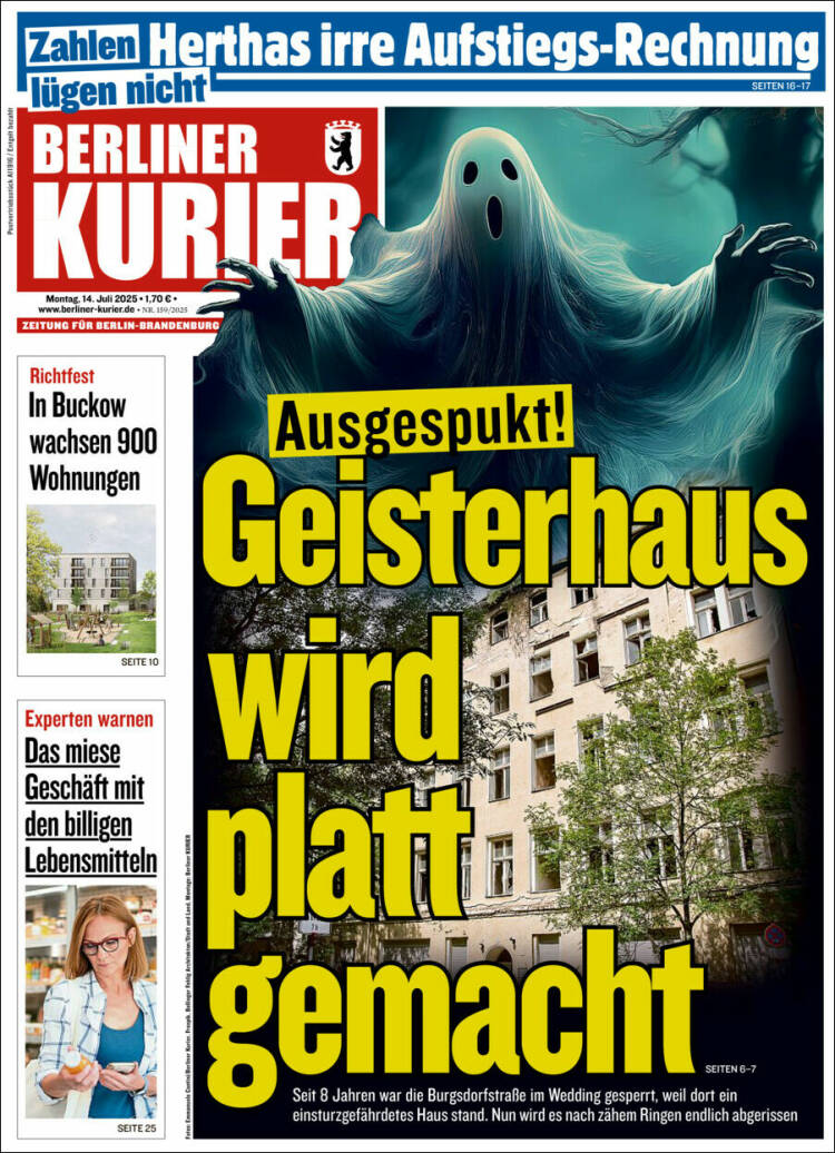 Portada de Berliner Kurier - Startseite BK (Allemagne)