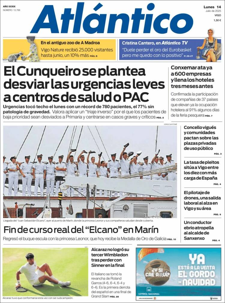 Portada de Atlántico Diario (España)