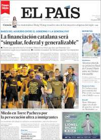 Portada de El País (Spain)