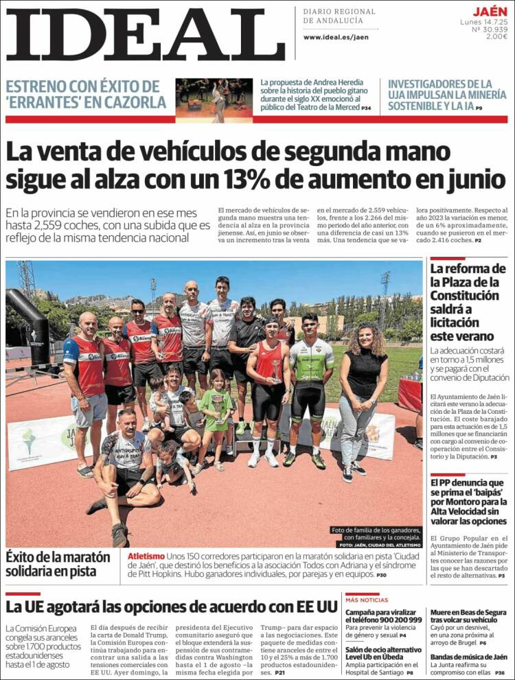 Portada de El Ideal de Jaén (España)