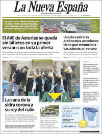 Portada de La Nueva España (Spain)