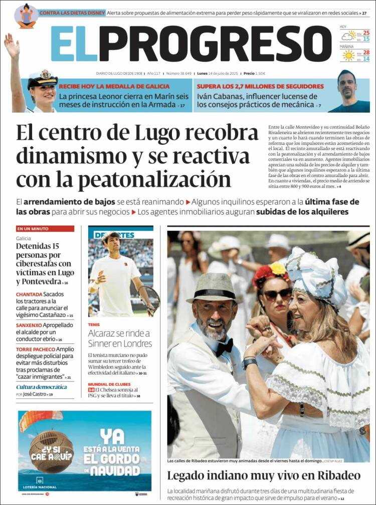 Portada de El Progreso (España)