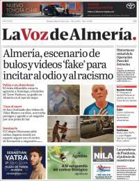 Portada de La Voz de Almería (España)