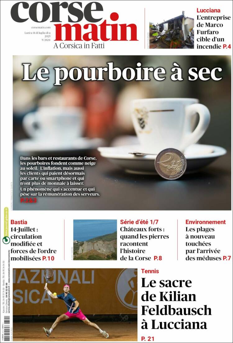 Portada de Corse-Matin (France)