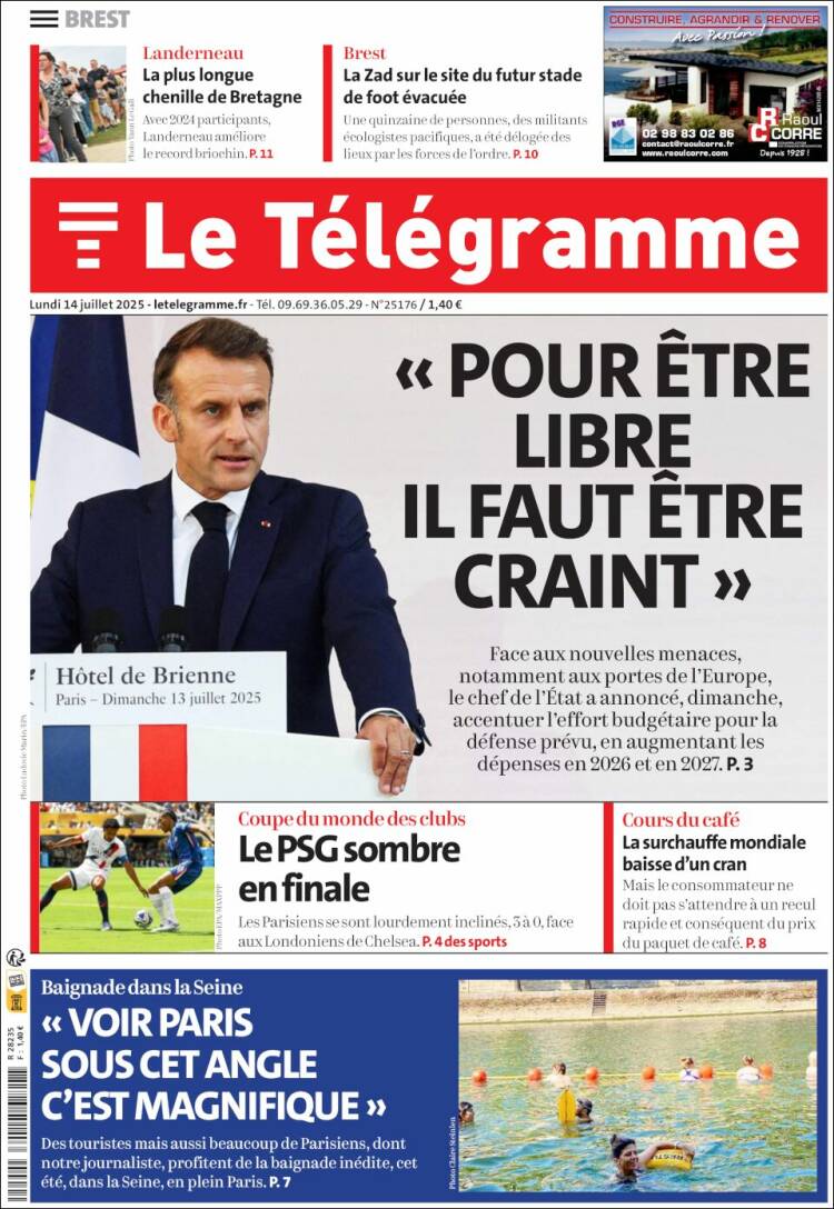 Portada de Télégramme (France)