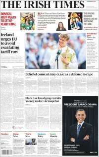 Portada de Irish Times (Ireland)