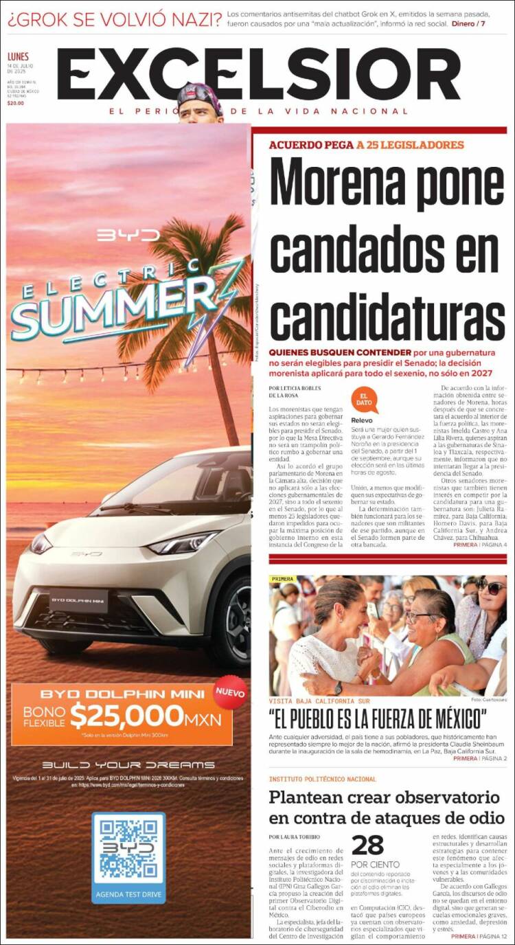 Portada de Excelsior (México)