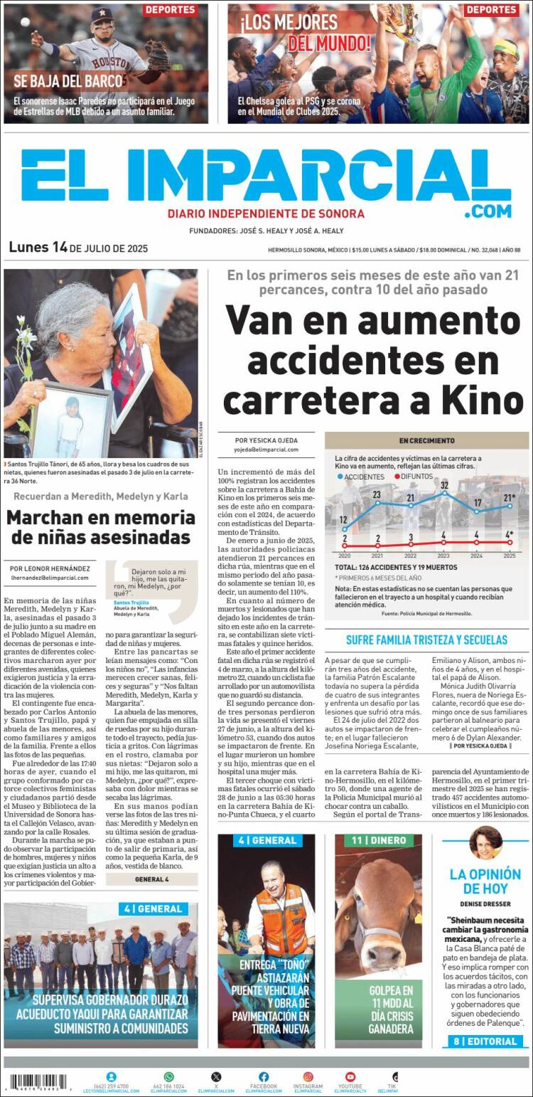 Portada de El Imparcial (México)