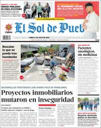 Portada de El Sol de Puebla (Mexico)