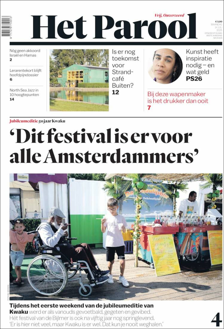 Portada de Het Parool (Pays-Bas)