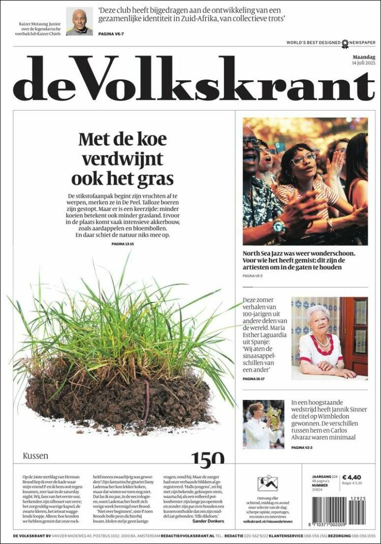 Portada de De Volkskrant (Netherlands)
