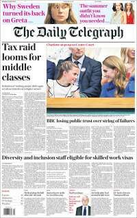 Portada de Daily Telegraph (Royaume-Uni)