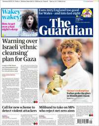 Portada de The Guardian (Royaume-Uni)