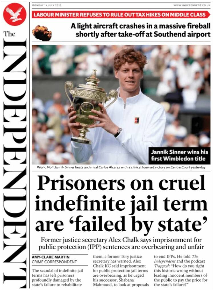 Portada de The Independent (United Kingdom)