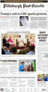 Portada de Pittsburgh Post-Gazette (USA)