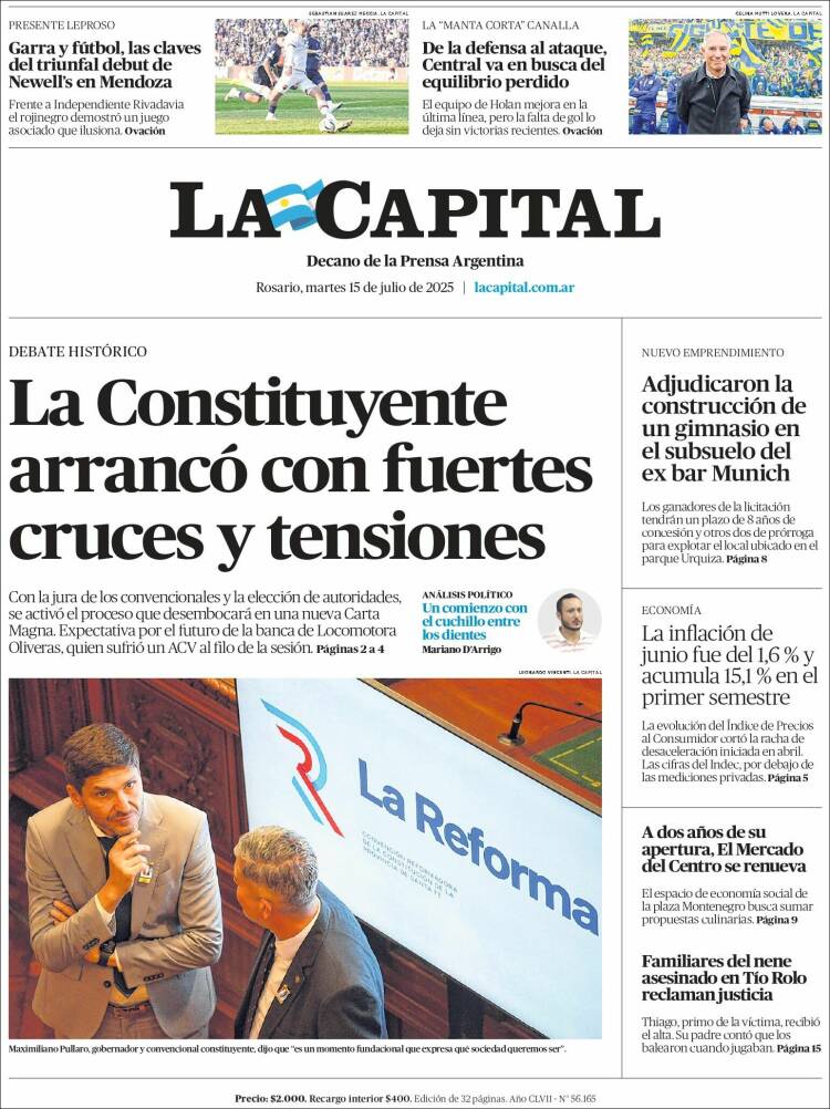 Portada de La Capital - Rosario (Argentina)