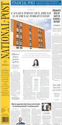 Portada de The National Post (Canada)