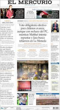 Portada de El Mercurio (Chile)
