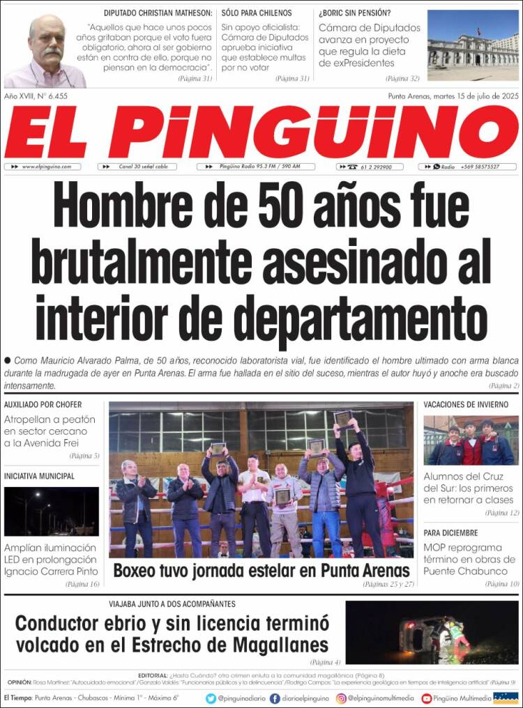 Portada de El Pingüino (Chile)