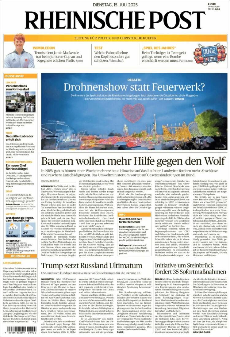 Portada de Rheinische Post (Germany)