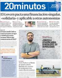 Portada de 20 Minutos - Barcelona (Spain)