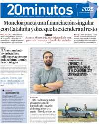 Portada de 20 Minutos - Sevilla (Spain)