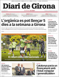 Portada de Diari de Girona (Espagne)