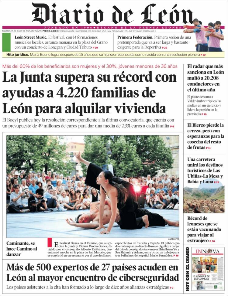 Portada de Diario de León (Spain)