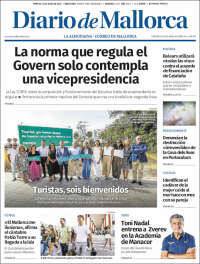Portada de Diario de Mallorca (Espagne)