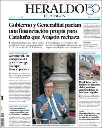 Portada de Heraldo de Aragón (Spain)