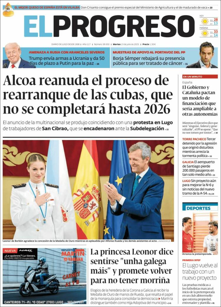 Portada de El Progreso (España)