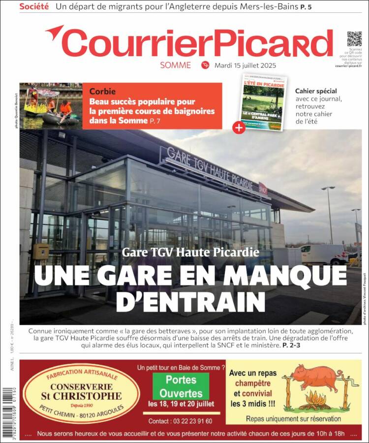 Portada de Courrier Picard (France)